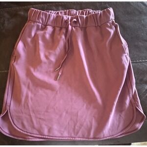 Lululemon On The Fly Skirt Women's Sz 8 Misty Merlot Elastic Tie Waist Pockets